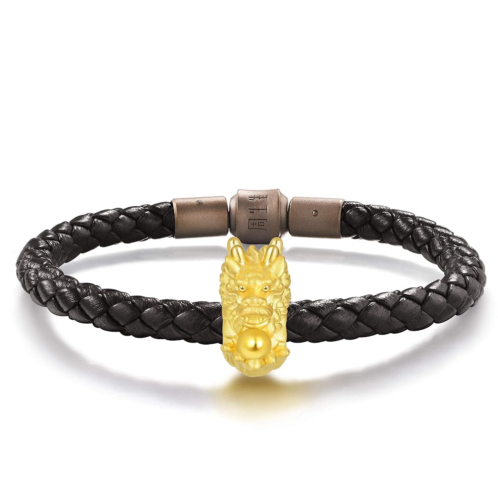 Amazon.com: CHOW SANG SANG 999 24K Solid Gold Dragon Noir